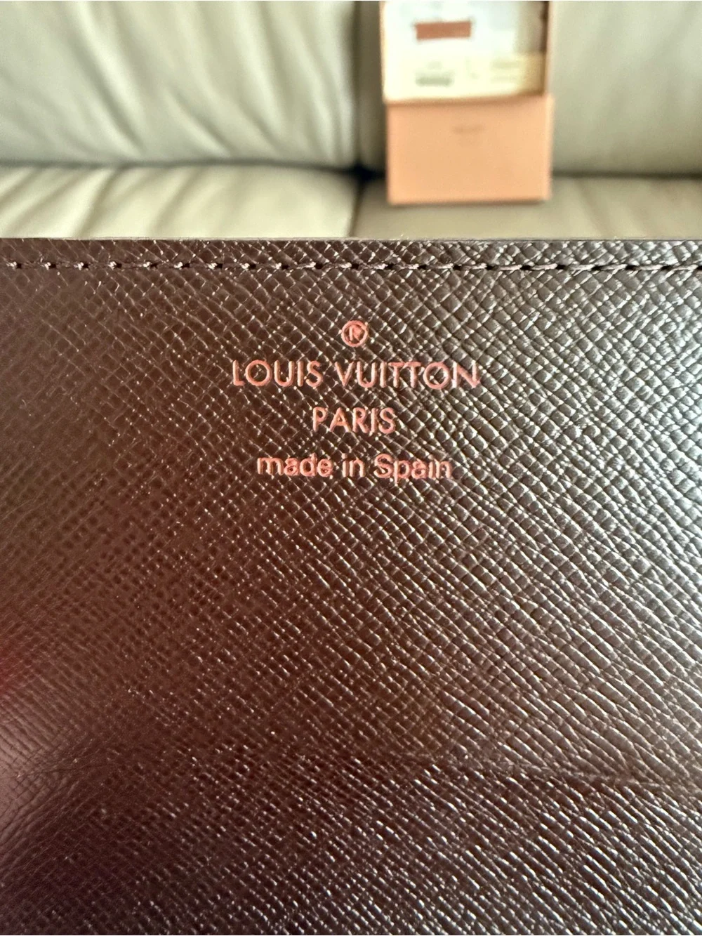 Louis Vuitton Enveloppe Carte De Visite Cardholder (Model 62920) in Damier Ebene